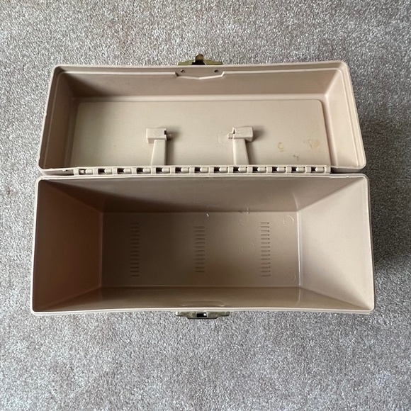 Vintage Brown/Tan Plastic Ballonoff File Storage Organizer Box Portafile - Picture 4 of 16